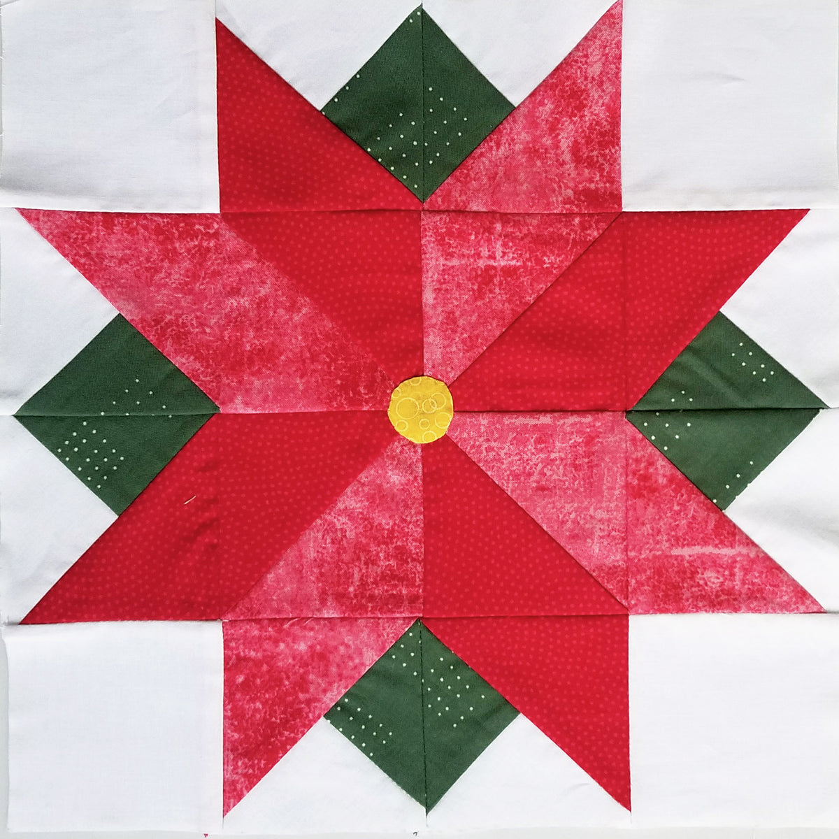 Poinsettia Quilt Block Pattern, Digital Download – SandyStar Designs